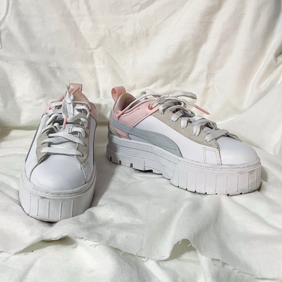 Puma white and pink sneakers - Picture 3 of 6